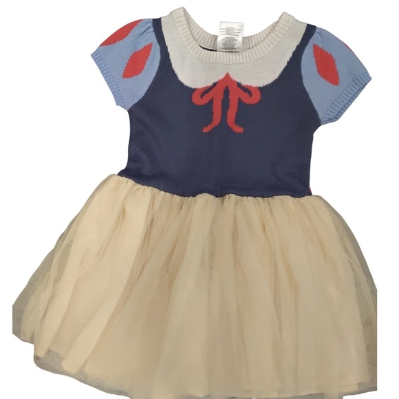 Disney Princess Other - Disney Princess Snow White Tutu Dress Girls 4T Blue Yellow Sweater Tulle
